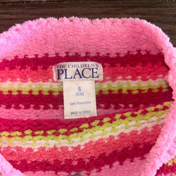 The Children's Place Pink and Green Striped Sweater - Picture 3 of 6